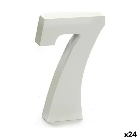 Numeri 7 Legno Bianco (2 x 16 x 14,5 cm) (24 Unità) di Pincello, Lettere e numeri - Rif: S3616296, Prezzo: 14,02 €, Sconto: %