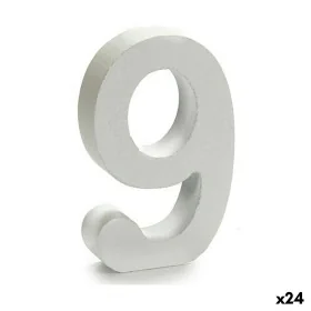 Numéro 9 Bois Blanc (2 x 16 x 14,5 cm) (24 Unités) de Pincello, Lettres et chiffres - Réf : S3616297, Prix : 14,62 €, Remise : %