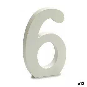 Numeri 6 Legno Bianco (1,8 x 21 x 17 cm) (12 Unità) di Pincello, Lettere e numeri - Rif: S3616299, Prezzo: 9,52 €, Sconto: %