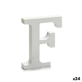 Letter F Wood White (2 x 16 x 14,5 cm) (24 Units) by Pincello, Letters & Numbers - Ref: S3616301, Price: 14,62 €, Discount: %