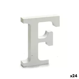 Letra F Madeira Branco (2 x 16 x 14,5 cm) (24 Unidades) de Pincello, Letras e números para artesanato - Ref: S3616301, Preço:...