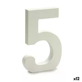 Numeri 5 Legno Bianco (1,8 x 21 x 17 cm) (12 Unità) di Pincello, Lettere e numeri - Rif: S3616302, Prezzo: 9,52 €, Sconto: %