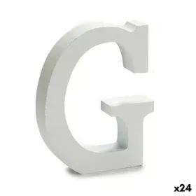 Letter G Wood White (2 x 16 x 14,5 cm) (24 Units) by Pincello, Letters & Numbers - Ref: S3616304, Price: 14,02 €, Discount: %