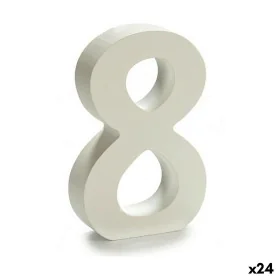 Number 8 Wood White (2 x 16 x 14,5 cm) (24 Units) by Pincello, Letters & Numbers - Ref: S3616306, Price: 14,62 €, Discount: %