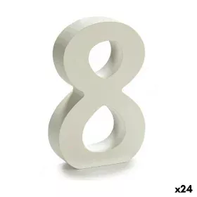 Numéro 8 Bois Blanc (2 x 16 x 14,5 cm) (24 Unités) de Pincello, Lettres et chiffres - Réf : S3616306, Prix : 14,02 €, Remise : %