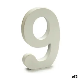 Numeri 9 Legno Bianco (1,8 x 21 x 17 cm) (12 Unità) di Pincello, Lettere e numeri - Rif: S3616309, Prezzo: 10,59 €, Sconto: %