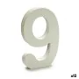 Number 9 Wood White (1,8 x 21 x 17 cm) (12 Units) by Pincello, Letters & Numbers - Ref: S3616309, Price: 9,52 €, Discount: %