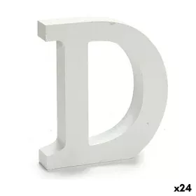 Letter D Wood White (2 x 16 x 14,5 cm) (24 Units) by Pincello, Letters & Numbers - Ref: S3616319, Price: 14,02 €, Discount: %