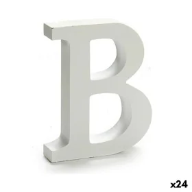 Letter B Wood White (2 x 16 x 14,5 cm) (24 Units) by Pincello, Letters & Numbers - Ref: S3616336, Price: 14,62 €, Discount: %