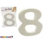 Number Number 8 polystyrene 2 x 15 x 10 cm (12 Units) by Pincello, Wall decorations - Ref: S3616368, Price: 3,35 €, Discount: %