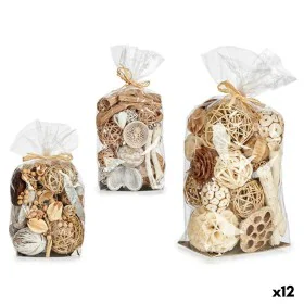 Sac Boules décoratives 18 x 34 x 14 cm Marron Blanc (12 Unités) de Gift Decor, Objets de décoration - Réf : S3616583, Prix : ...