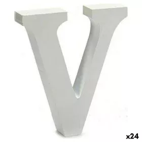 Letter V 2 x 11 cm Wood White (24 Units) by Pincello, Letters & Numbers - Ref: S3616667, Price: 14,02 €, Discount: %