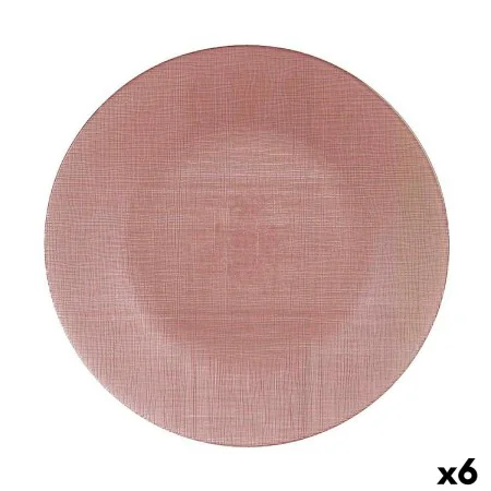 Assiette plate Rose verre (32,5 x 2 x 32,5 cm) (6 Unités) de Vivalto, Plats et plateaux - Réf : S3616910, Prix : 33,99 €, Rem...