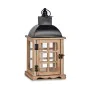 Farol Negro Metal Madera Marrón (14 x 40 x 20 cm) (6 Unidades) de Gift Decor, Candelabros y portavelas - Ref: S3616936, Preci...