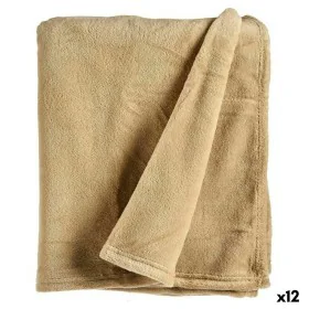 Fleece Blanket Beige (125 x 0,5 x 150 cm) (12 Units) by Gift Decor, Blankets and bedcovers - Ref: S3617336, Price: 80,91 €, D...