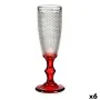 Coupe de champagne Rouge Transparent Points verre 6 Unités (180 ml) de Vivalto, Coupes à champagne - Réf : S3617421, Prix : 1...