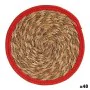 Salvamantel Natural Rojo Fibra natural (30 x 1 x 30 cm) (48 Unidades) de Gift Decor, Salvamanteles individuales - Ref: S36174...