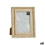 Cadre photo Verre Doré Bois Marron Plastique (19 x 2 x 24 cm) (6 Unités) de Gift Decor, Cadres muraux et de table - Réf : S36...