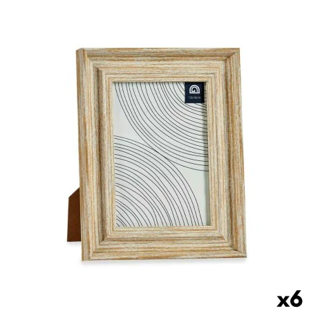 Cadre photo Verre Doré Bois Marron Plastique (19 x 2 x 24 cm) (6 Unités) de Gift Decor, Cadres muraux et de table - Réf : S36...