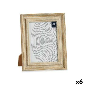 Cadre photo Verre Doré Bois Marron Plastique (21 x 2 x 26 cm) (6 Unités) de Gift Decor, Cadres muraux et de table - Réf : S36...