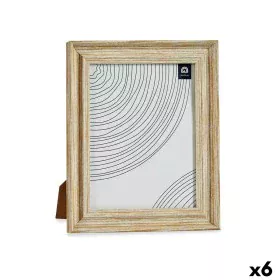 Marco de Fotos Cristal Dorado Madera Marrón Plástico (26 x 2 x 31 cm) (6 Unidades) de Gift Decor, Marcos de pared y mesa - Re...