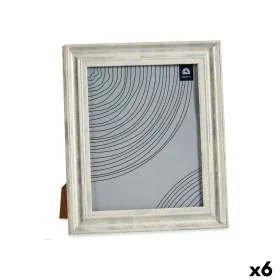 Cadre photo Verre Argenté Bois Marron Plastique (26 x 2 x 31 cm) (6 Unités) de Gift Decor, Cadres muraux et de table - Réf : ...