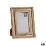 Marco de Fotos Cristal Madera Marrón Bronce Plástico (16,5 x 2 x 21 cm) (6 Unidades) de Gift Decor, Marcos de pared y mesa - ...