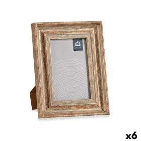 Cadre photo Verre Bois Marron Bronze Plastique (16,5 x 2 x 21 cm) (6 Unités) de Gift Decor, Cadres muraux et de table - Réf :...