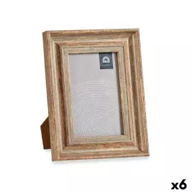 Marco de Fotos Cristal Madera Marrón Bronce Plástico (16,5 x 2 x 21 cm) (6 Unidades) de Gift Decor, Marcos de pared y mesa - ...