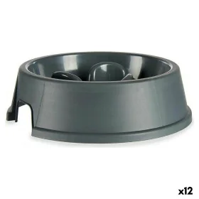 Slow Eating Food Bowl for Pets Anthracite Plastic (27 x 7,5 x 27 cm) (12 Units) by Mascow, Bowls - Ref: S3617796, Price: 36,7...