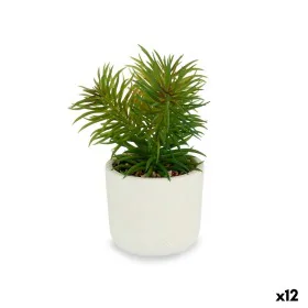 Decorative Plant White Green (14 x 20 x 14 cm) (12 Units) by Ibergarden, Artificial Plants - Ref: S3618200, Price: 55,42 €, D...