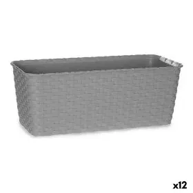 Floreira Autoirrigável Stefanplast Cinzento Plástico 13 x 11 x 29 cm (12 Unidades) de Stefanplast, Vasos de janela - Ref: S36...