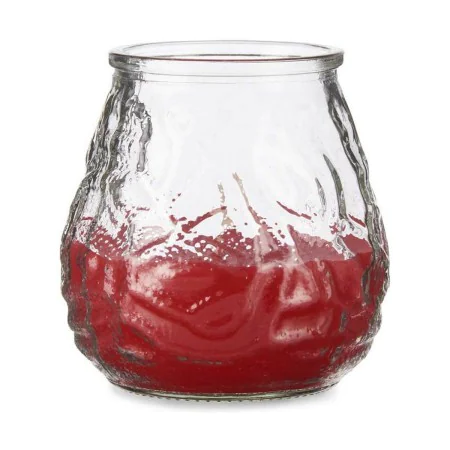 Bougie Géranium Rouge Transparent verre Paraffine 6 Unités (9 x 9,5 x 9 cm) de Ibergarden, Bougies d'extérieur - Réf : S36182...