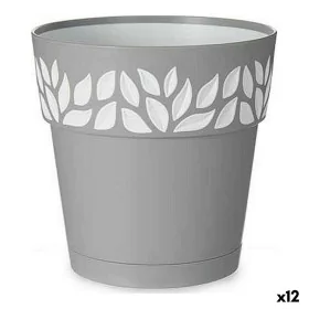 Maceta Autorriego Stefanplast Gris 15 x 15 x 15 cm Blanco Plástico (12 Unidades) de Stefanplast, Macetas para flores - Ref: S...