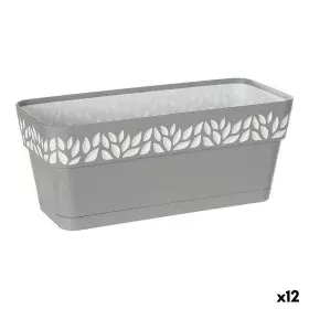 Floreira Autoirrigável Stefanplast Cloe Branco Cinzento Plástico 13,3 x 12,3 x 29,3 cm (12 Unidades) de Stefanplast, Vasos de...