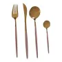 Cutlery Set Pink Golden Stainless steel (12 Units) by Kinvara, Cutlery sets - Ref: S3618302, Price: 141,35 €, Discount: %