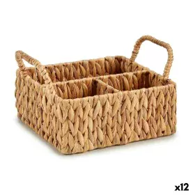 Contenitore per Sistemare Multiuso Marrone Metallo Giacinto d'acqua 20,5 x 16 x 31 cm (12 Unità) di Gift Decor, Ripiani e sup...