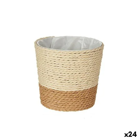 Vaso Marrone Naturale Corda Plastica 11 x 10,5 x 11 cm (24 Unità) di Ibergarden, Cachepot - Rif: S3618405, Prezzo: 39,34 €, S...