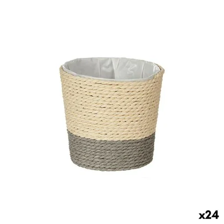 Vaso Grigio Naturale Corda Plastica 11 x 10,5 x 11 cm (24 Unità) di Ibergarden, Cachepot - Rif: S3618406, Prezzo: 39,98 €, Sc...