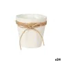 Macetero Lazo Blanco Cuerda Plástico 14 x 12,5 x 14 cm 14 x 14 x 14 cm (24 Unidades) de Ibergarden, Maceteros - Ref: S3618413...