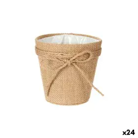 Vaso Fiocco 12,5 x 12 x 12,5 cm Marrone Corda Plastica 14 x 12,5 x 14 cm (24 Unità) di Ibergarden, Cachepot - Rif: S3618414, ...