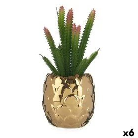 Planta Decorativa Cerámica Dorado Cactus Verde Plástico 6 Unidades de Ibergarden, Plantas - Ref: S3618427, Precio: 46,92 €, D...