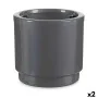 Vaso Autoirrigante Argentato polipropilene (2 Unità) (38 x 37,5 x 38 cm) di Ibergarden, Vasi tradizionali - Rif: S3618437, Pr...