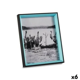 Cadre photo Verre Noir Bleu Bois MDF (6 Unités) (3 x 27 x 22 cm) de Gift Decor, Cadres muraux et de table - Réf : S3618562, P...