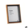 Cadre photo Verre Noir Marron Bois MDF (17 x 22 x 3 cm) (6 Unités) de Gift Decor, Cadres muraux et de table - Réf : S3618569,...