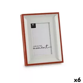 Cadre photo Verre Rouge Blanc Plastique (2,5 x 21 x 16 cm) (6 Unités) de Gift Decor, Cadres muraux et de table - Réf : S36185...