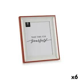 Cadre photo Verre Rouge Blanc Plastique (2,5 x 31,2 x 26 cm) (6 Unités) de Gift Decor, Cadres muraux et de table - Réf : S361...