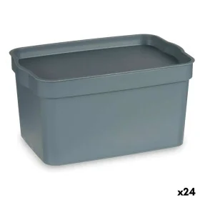 Caja Multiusos Gris Plástico 2,3 L (13,5 x 11 x 20 cm) (24 Unidades) de Kipit, Cajas y arcones de almacenaje - Ref: S3618642,...