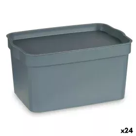 Boîte Multiusage Gris Plastique 2,3 L (13,5 x 11 x 20 cm) (24 Unités) de Kipit, Boîtes et coffres de rangement - Réf : S36186...