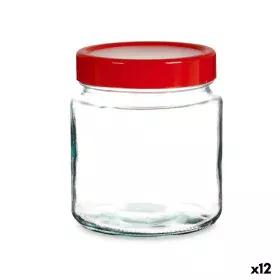 Bote Rojo Transparente Vidrio Polipropileno (1 L) (12 Unidades) de Vivalto, Almacenamiento de alimentos - Ref: S3618812, Prec...